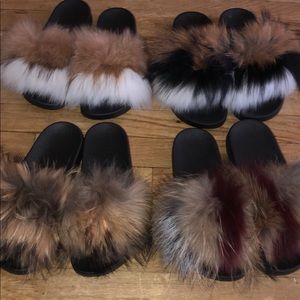 Raccoon fur slides